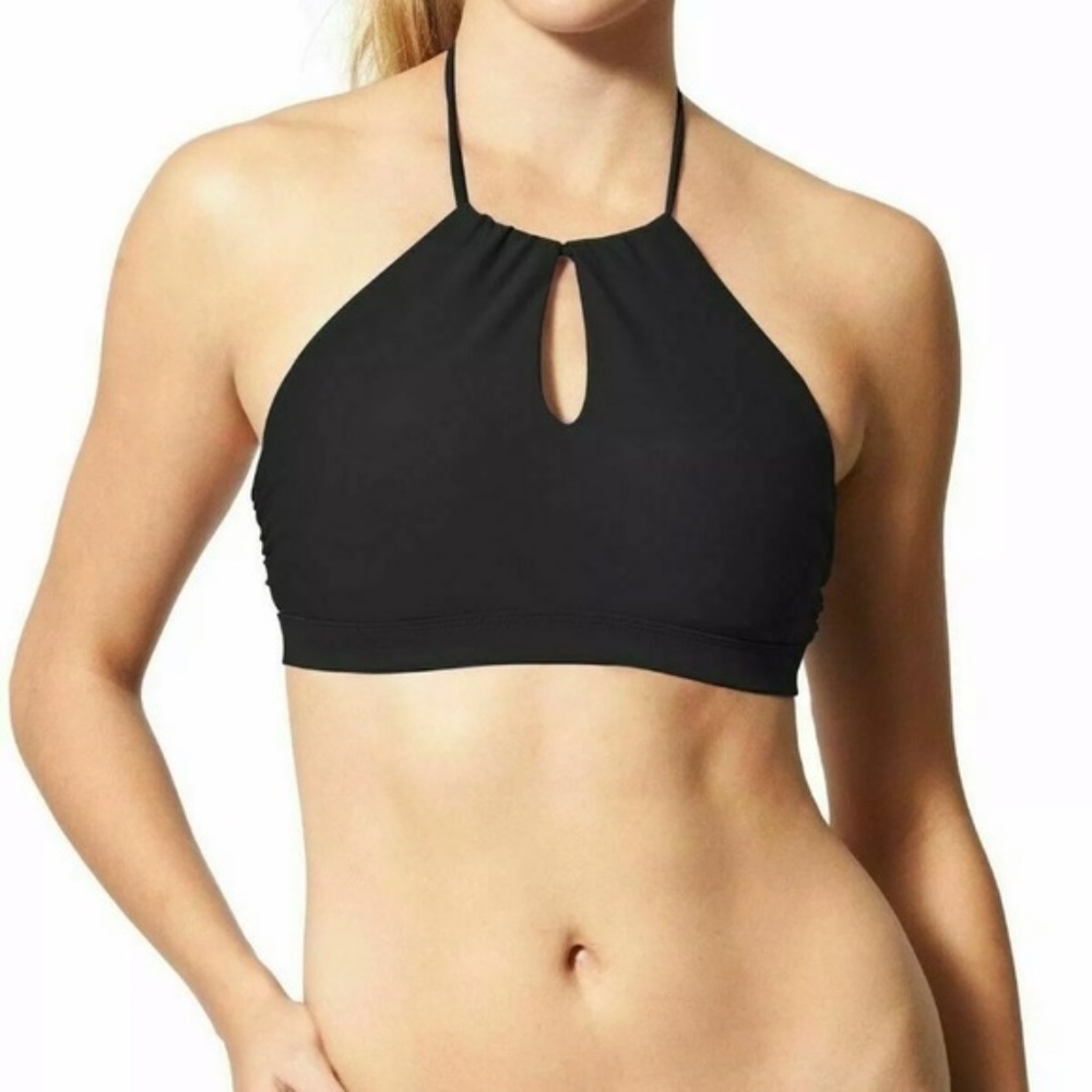 NWT Athleta High Neck Keyhole Bikini | Black